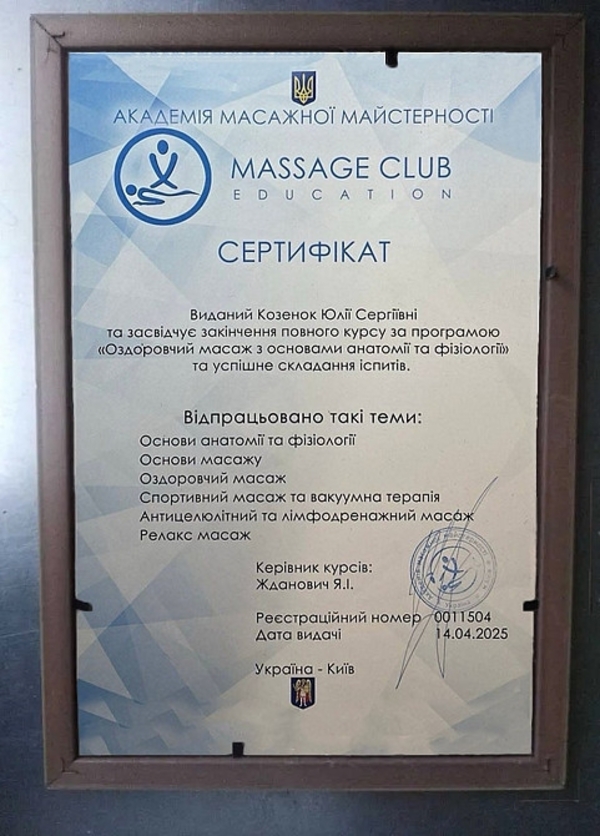 Класичний розслаблюючий масаж 2